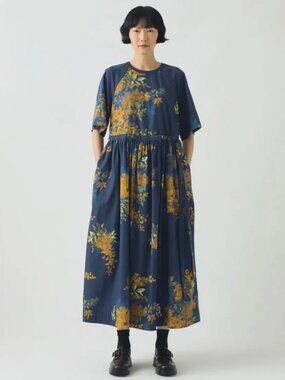 Botanical Shadow Print Organic Dress Small - SOLD OUT - NWT